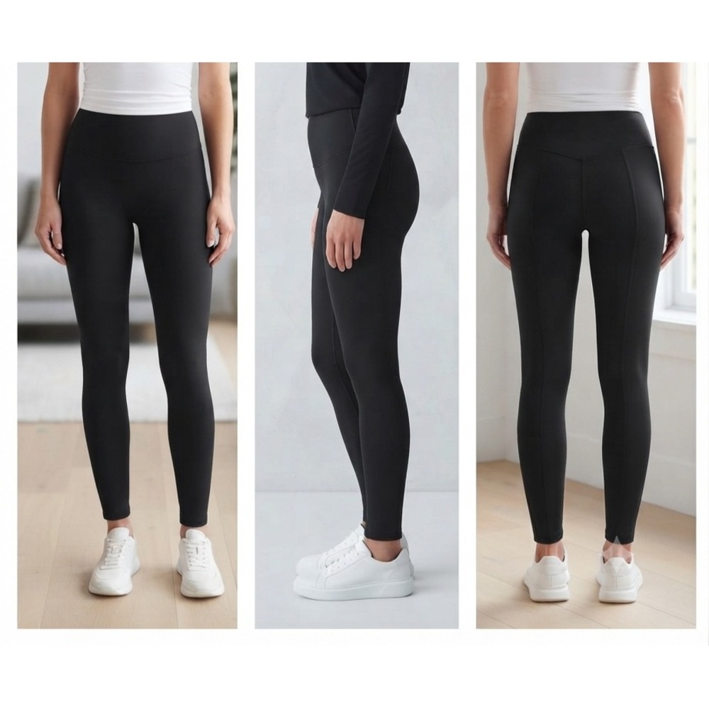 White House Black Market Ponte Runway Legging Womens 14 Black Stretch Pull On